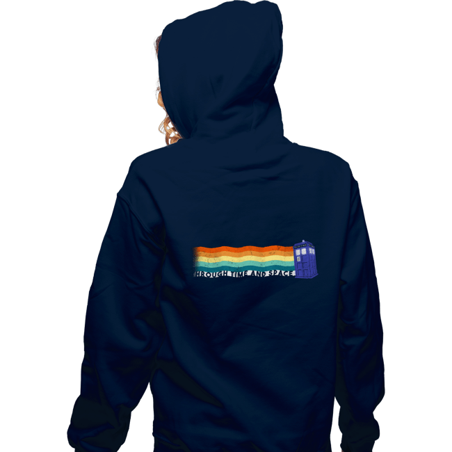 Secret_Shirts Zippered Hoodies, Unisex / Small / Navy Through Time And Space