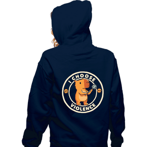 Last_Chance_Shirts Zippered Hoodies, Unisex / Small / Navy Violence Capybara