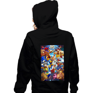 Shirts Zippered Hoodies, Unisex / Small / Black X-Men VS Street Fighter