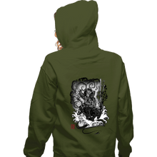 Load image into Gallery viewer, Shirts Zippered Hoodies, Unisex / Small / Military Green The Hunter And The Demon
