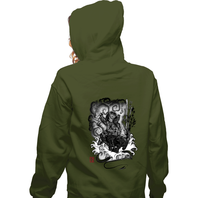 Shirts Zippered Hoodies, Unisex / Small / Military Green The Hunter And The Demon
