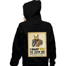 Load image into Gallery viewer, Secret_Shirts Zippered Hoodies, Unisex / Small / Black Knights Wanted
