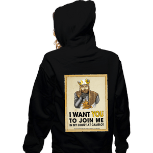 Secret_Shirts Zippered Hoodies, Unisex / Small / Black Knights Wanted