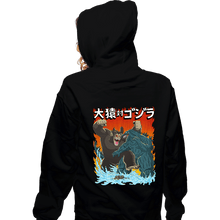 Load image into Gallery viewer, Daily_Deal_Shirts Zippered Hoodies, Unisex / Small / Black Ozaru VS Gojira
