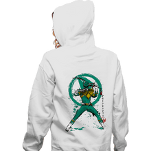 Load image into Gallery viewer, Daily_Deal_Shirts Zippered Hoodies, Unisex / Small / White Green Ranger Sumi-e
