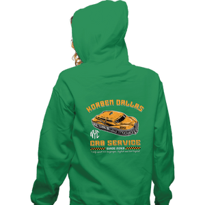 Daily_Deal_Shirts Zippered Hoodies, Unisex / Small / Irish Green Korben Dallas Taxi Service