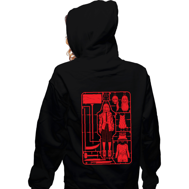 Daily_Deal_Shirts Zippered Hoodies, Unisex / Small / Black Power Model Sprue