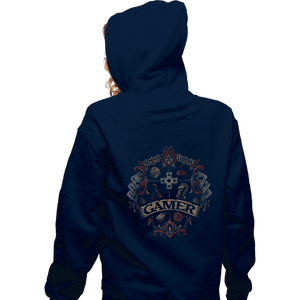 Shirts Zippered Hoodies, Unisex / Small / Navy Gamer Crest