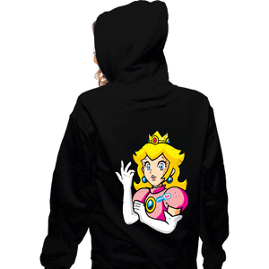 Daily_Deal_Shirts Zippered Hoodies, Unisex / Small / Black Peach 64