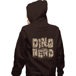 Shirts Zippered Hoodies, Unisex / Small / Dark Chocolate Dino Nerd