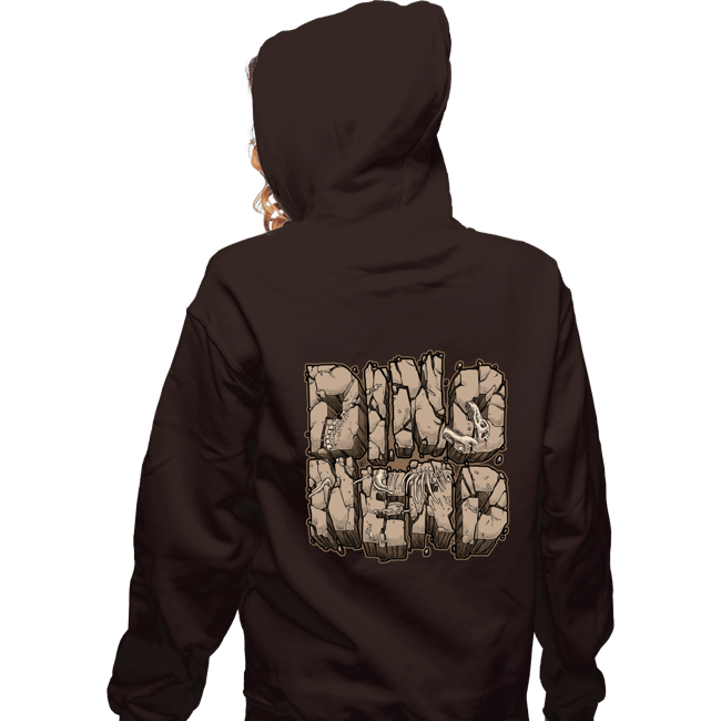 Shirts Zippered Hoodies, Unisex / Small / Dark Chocolate Dino Nerd