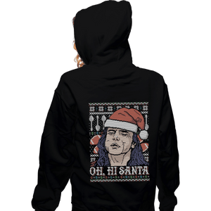 Shirts Pullover Hoodies, Unisex / Small / Black Oh hi Santa