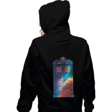 Load image into Gallery viewer, Shirts Zippered Hoodies, Unisex / Small / Black Tardis Color

