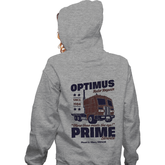 Daily_Deal_Shirts Zippered Hoodies, Unisex / Small / Sports Grey Optimus Garage