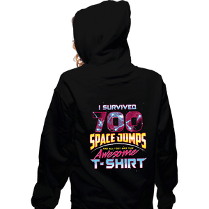 Shirts Zippered Hoodies, Unisex / Small / Black I Survived 700 Space Jumps