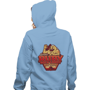 Shirts Zippered Hoodies, Unisex / Small / Royal Blue Goron’s Ruby Rock Candy