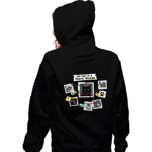 Daily_Deal_Shirts Zippered Hoodies, Unisex / Small / Black Cat Killer