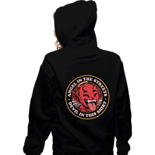Load image into Gallery viewer, Secret_Shirts Zippered Hoodies, Unisex / Small / Black Angel In The Streets
