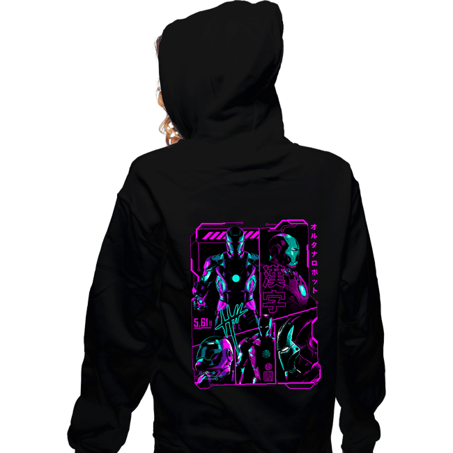 Daily_Deal_Shirts Zippered Hoodies, Unisex / Small / Black Iron Manga