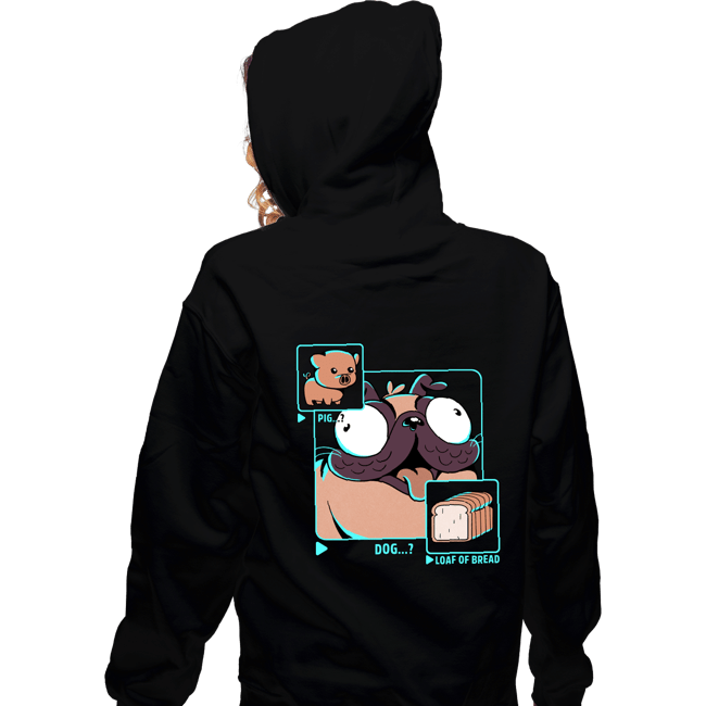 Shirts Zippered Hoodies, Unisex / Small / Black Dog Pig Bread