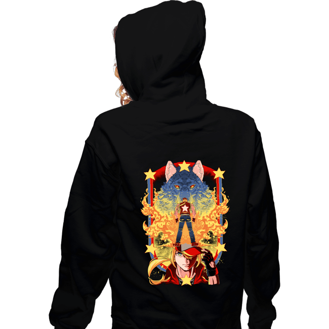 Shirts Zippered Hoodies, Unisex / Small / Black Lone Wolf