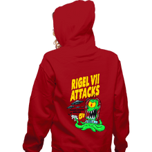 Load image into Gallery viewer, Last_Chance_Shirts Zippered Hoodies, Unisex / Small / Red Rigel 7 Attacks
