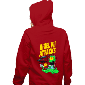 Last_Chance_Shirts Zippered Hoodies, Unisex / Small / Red Rigel 7 Attacks