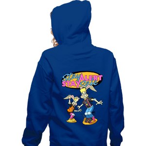 Secret_Shirts Zippered Hoodies, Unisex / Small / Royal Blue Stay Safe