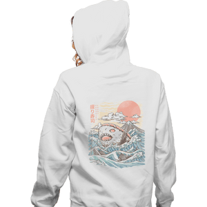 Shirts Zippered Hoodies, Unisex / Small / White Sharkiri Sushi