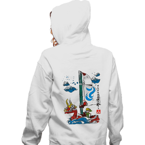 Secret_Shirts Zippered Hoodies, Unisex / Small / White Sailor With The Wind