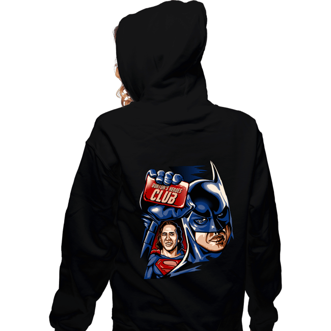 Daily_Deal_Shirts Zippered Hoodies, Unisex / Small / Black Burton's Heroes Club