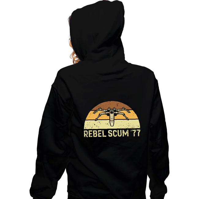 Daily_Deal_Shirts Zippered Hoodies, Unisex / Small / Black Rebel Scumm 77