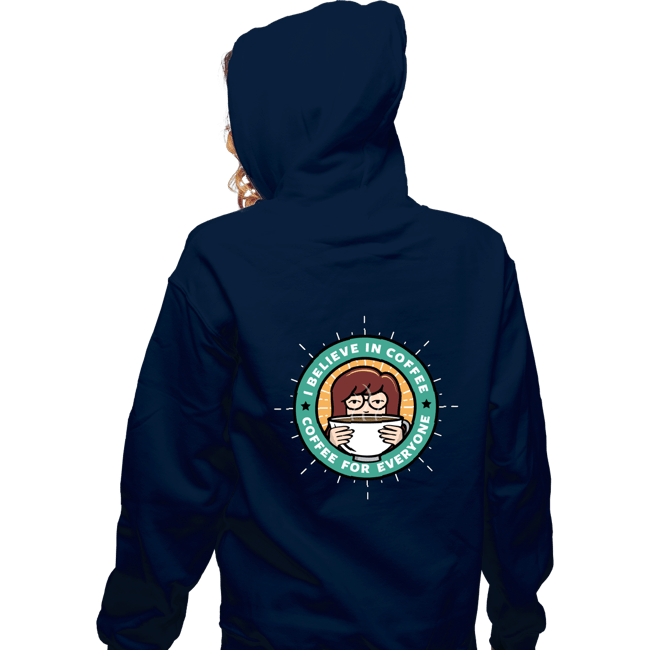 Daily_Deal_Shirts Zippered Hoodies, Unisex / Small / Navy Coffee For Everyone