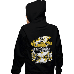 Shirts Zippered Hoodies, Unisex / Small / Black Attack on Moon