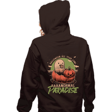 Load image into Gallery viewer, Secret_Shirts Zippered Hoodies, Unisex / Small / Dark Chocolate Paranormal Paradise
