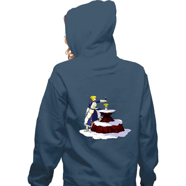 Shirts Zippered Hoodies, Unisex / Small / Indigo Blue Saber In The Stone