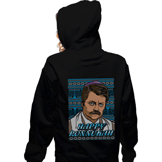 Shirts Zippered Hoodies, Unisex / Small / Black Happy Ronnukah