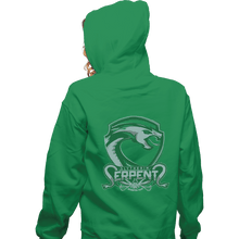 Load image into Gallery viewer, Shirts Zippered Hoodies, Unisex / Small / Irish Green Slytherin Serpents
