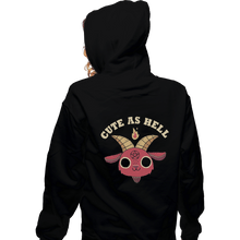 Load image into Gallery viewer, Shirts Zippered Hoodies, Unisex / Small / Black Cute As Hell
