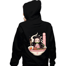 Load image into Gallery viewer, Shirts Zippered Hoodies, Unisex / Small / Black Nezuko Ramen
