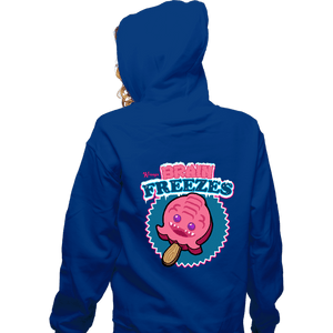 Daily_Deal_Shirts Zippered Hoodies, Unisex / Small / Royal Blue Krang's Brain Freezes