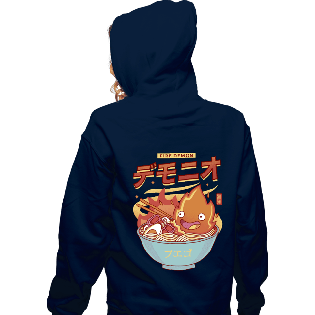 Secret_Shirts Zippered Hoodies, Unisex / Small / Navy The Fire Demon Ramen