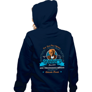 Secret_Shirts Zippered Hoodies, Unisex / Small / Navy Quark's Bar