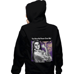 Shirts Zippered Hoodies, Unisex / Small / Black No Power Over Me