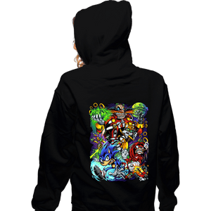 Last_Chance_Shirts Zippered Hoodies, Unisex / Small / Black Robotnik VS Sonic