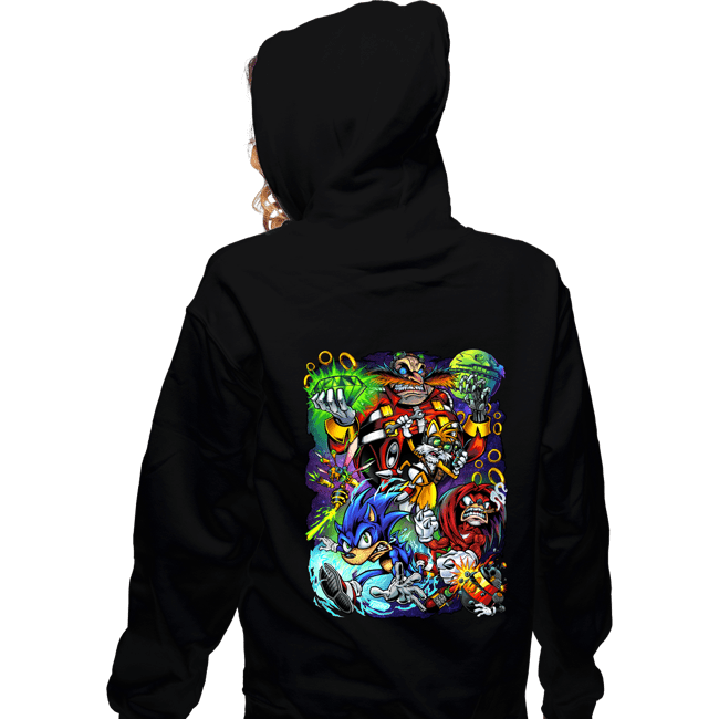 Last_Chance_Shirts Zippered Hoodies, Unisex / Small / Black Robotnik VS Sonic