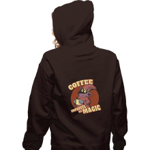 Load image into Gallery viewer, Shirts Pullover Hoodies, Unisex / Small / Dark Chocolate Coffee Improves My Magic

