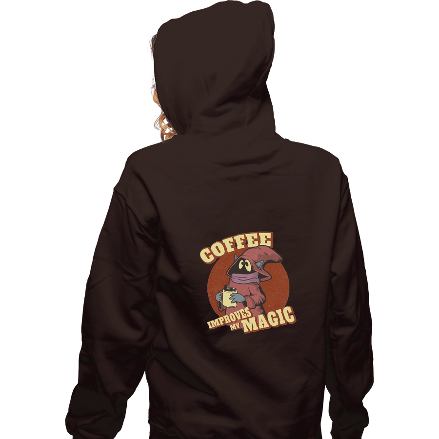 Shirts Pullover Hoodies, Unisex / Small / Dark Chocolate Coffee Improves My Magic