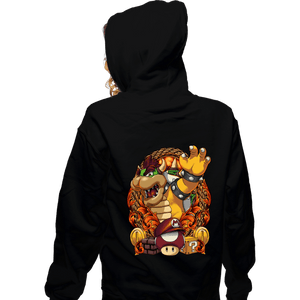 Secret_Shirts Zippered Hoodies, Unisex / Small / Black Koopa Crest