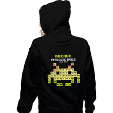 Load image into Gallery viewer, Daily_Deal_Shirts Zippered Hoodies, Unisex / Small / Black Arcade Periodic Table
